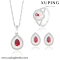 63833 Xuping Fashional Elegant De Luxe Couleur Rhodium Zircon Parure